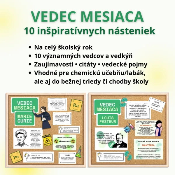 Vedec mesiaca - nástenky