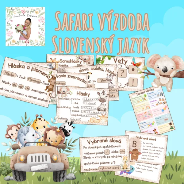 Safari výzdoba slovenský jazyk