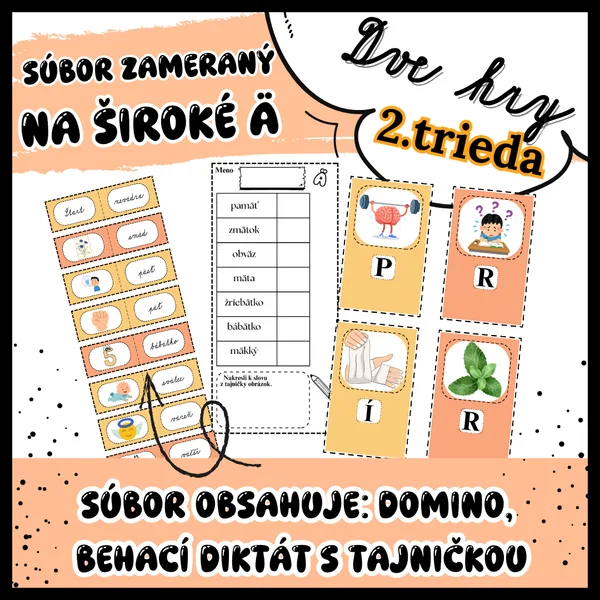 Domino a behačka - široké ä