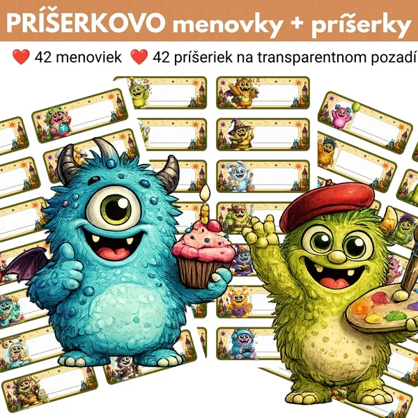 PRÍŠERKOVO – MENOVKY + 42 PRÍŠERIEK NA TVORBU MATERIÁLOV