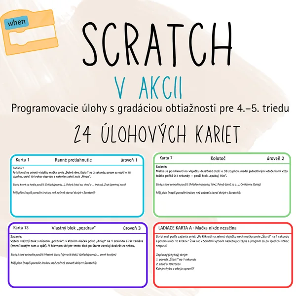 Scratch v akcii - Programovacie úlohy s gradáciou obtiažnosti 