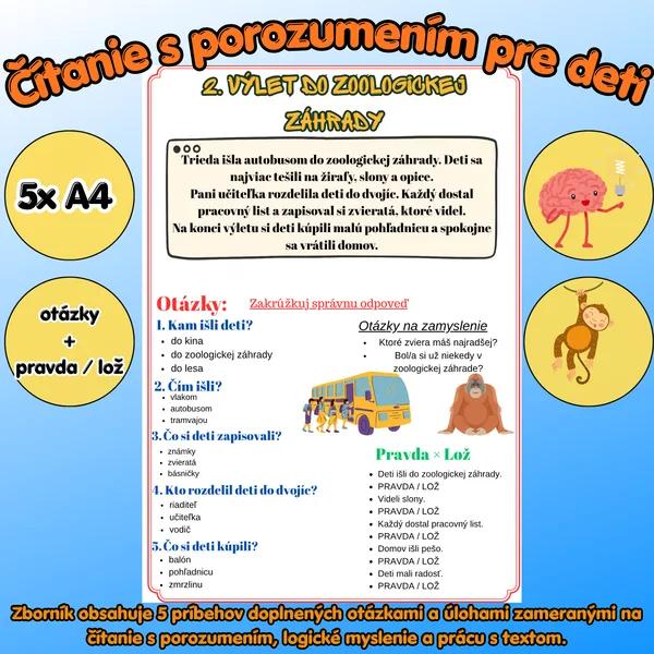 Čítanie s porozumením 6 (5xA4)