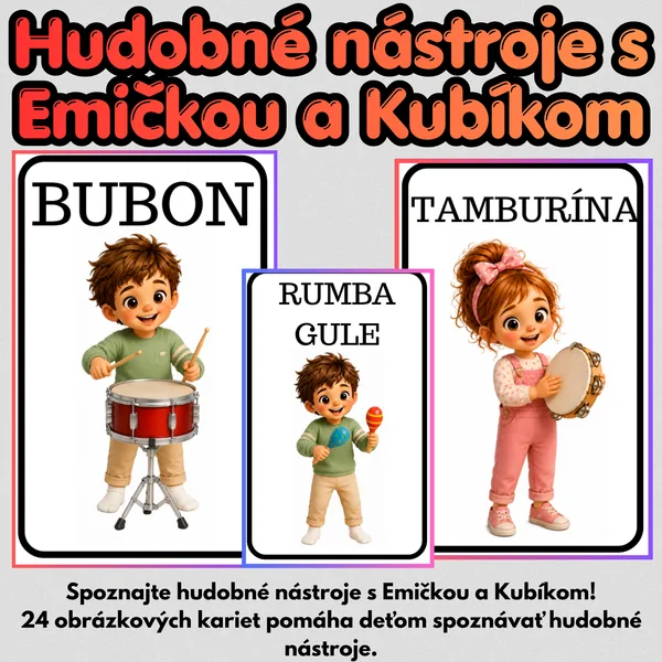 🎶 Hudobné nástroje s Emičkou a Kubíkom