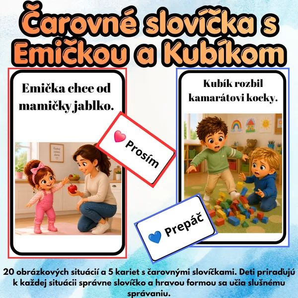 🌞Kúzelné slovíčka s Emičkou a Kubíkom 🌞