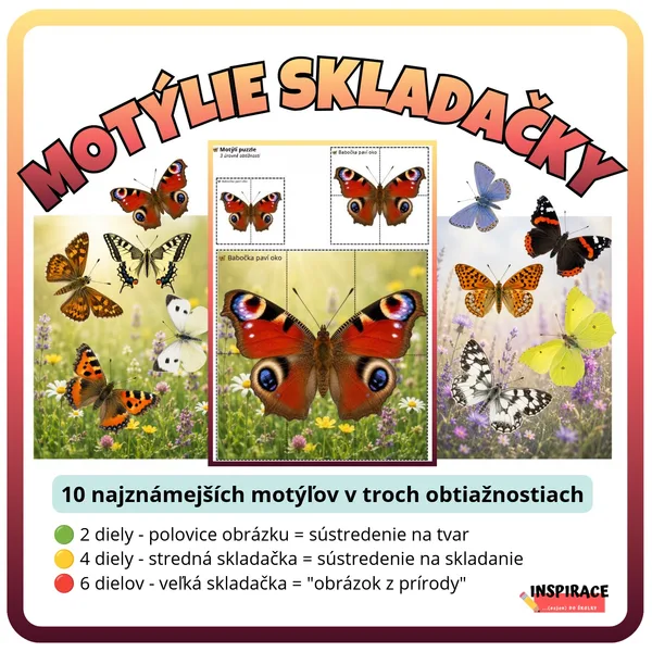 MOTÝLIE SKLADAČKY 🦋