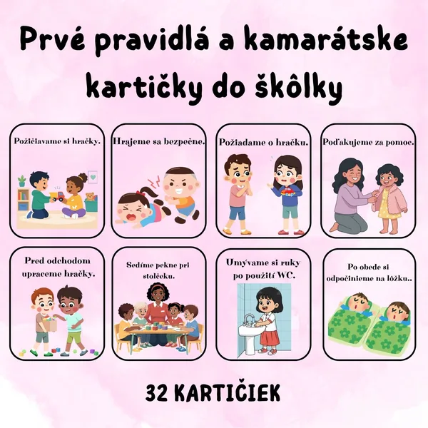 Prvé pravidlá a kamarátske kartičky do škôlky