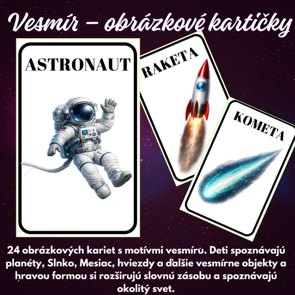 🚀 Vesmír – obrázkové kartičky