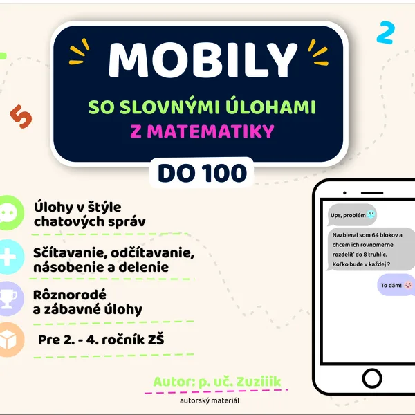 Mobily so slovnými úlohami z matematiky
