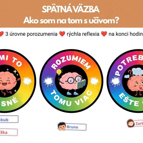 SPÄTNÁ VÄZBA na konci hodiny – AKO SOM NA TOM S UČIVOM?