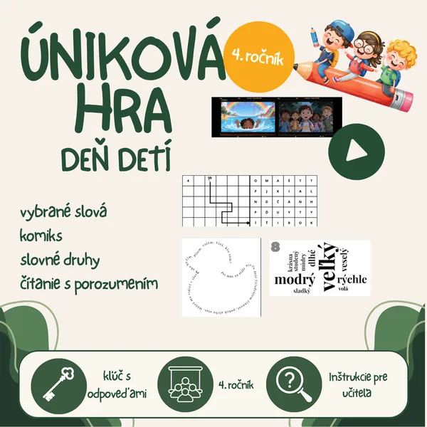 Úniková hra - Deň detí (pre 4. ročník ZŠ)
