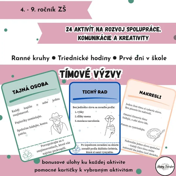 TÍMOVÉ VÝZVY - 24 aktivít na rozvoj spolupráce, komunikácie a kreativity