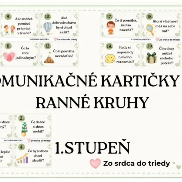 Ranné kruhy I Komunikačné kartičky 1.stupeň
