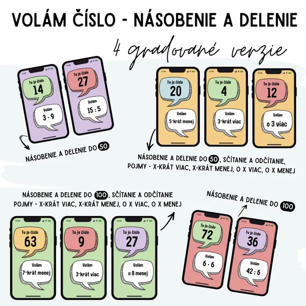 Volám číslo - násobenie a delenie 