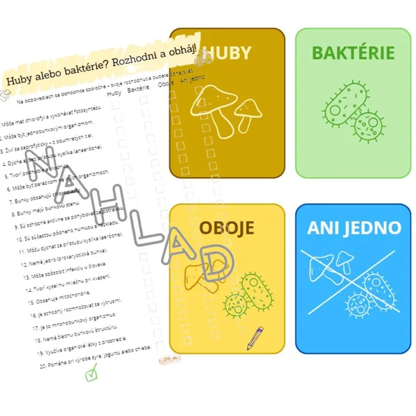 Huby alebo baktérie? Rozhodni a obháj!