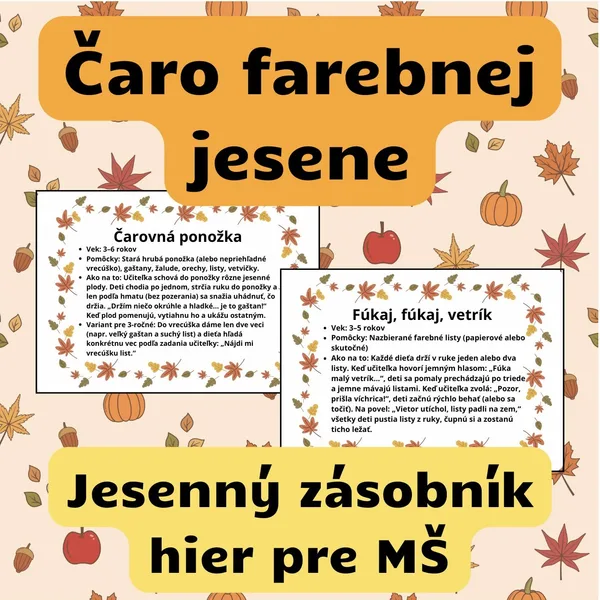 Zásobník jesenných hier pre MŠ