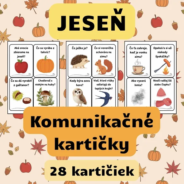 JESEŇ - komunikačně kartičky