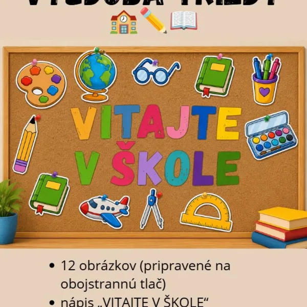 🌈 VITAJTE V ŠKOLE – výzdoba triedy (12 x A3)