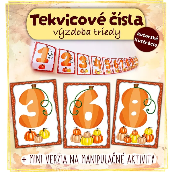 TEKVICOVÉ ČÍSLA - výzdoba triedy JESEŇ