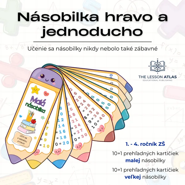 Malá a veľká násobilka – kartičky na krúžku