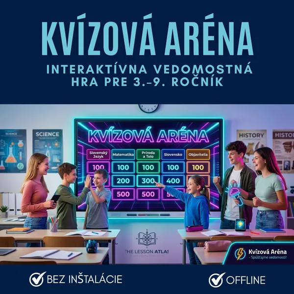 Kvízová Aréna – Interaktívna vedomostná hra pre 3.–9. ročník