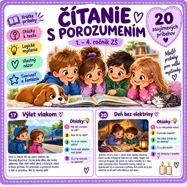  ČÍTANIE S POROZUMENÍM – 20 príbehov pre 1.–4. ročník ZŠ