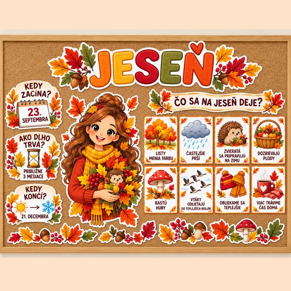 Jesenná nástenka / Jesenná výzdoba / Jeseň