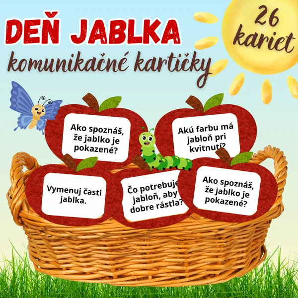 Deň jablka - komunikačné kartičky o jablku