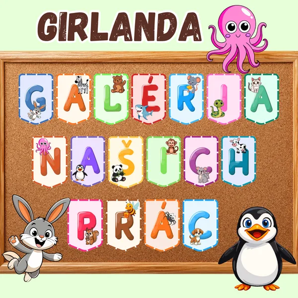 Girlanda - Galéria našich prác / Celoročná triedna výzdoba / Výzdoba nástenky