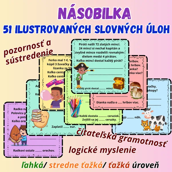 Slovné úlohy násobilka / Finančná gramotnosť a logické myslenie