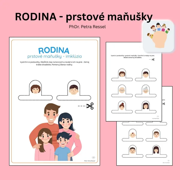 FAMILY - rodina. Prstové maňušky