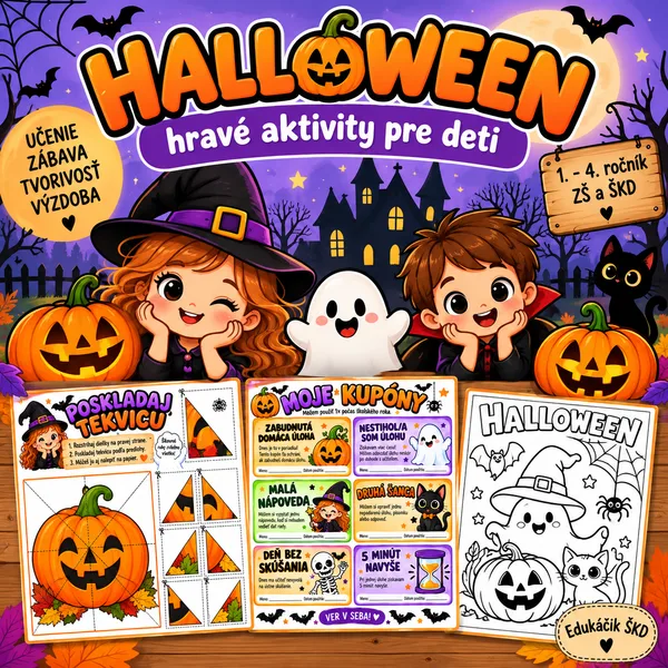 🎃 HALLOWEEN – hravé aktivity pre deti🎃