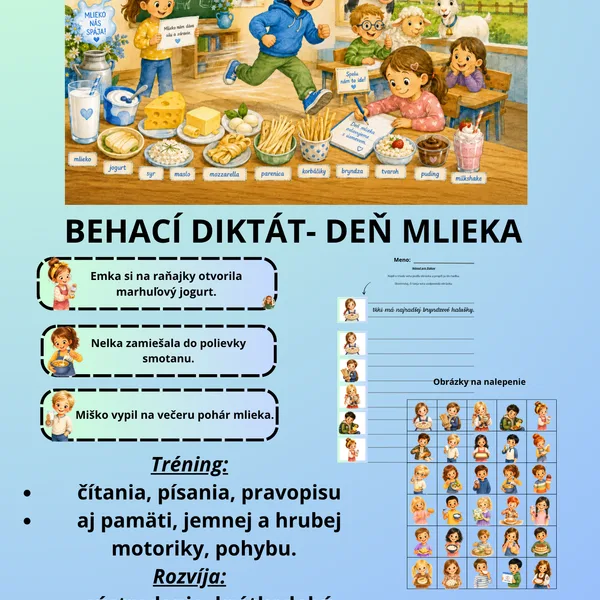 Behací diktát- Deň mlieka