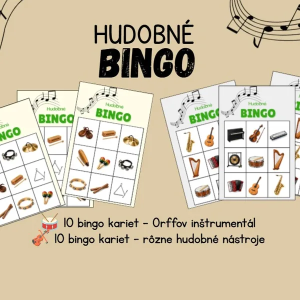 HUDOBNÉ BINGO 🎵