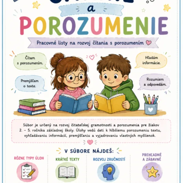 📚💛 ČÍTANIE A POROZUMENIE – PODPORNÉ POMÔCKY PRE ŽIAKOV SO ŠVVP 💛📚