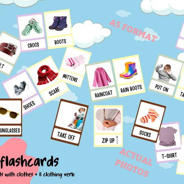FLASCARDS clothes - 50 cards