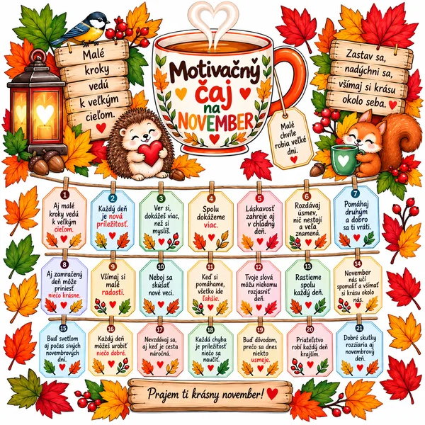 🍂 Motivačný čaj na november ☕