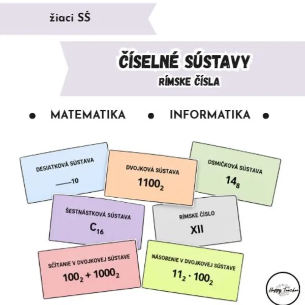 Číselné sústavy, rímske čísla