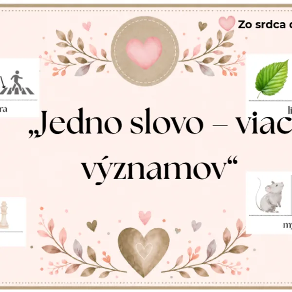 Homonymá I Viacvýznamové slová 