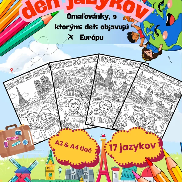 Európsky deň jazykov - omaľovánky