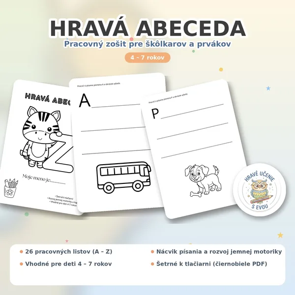 Hravá abeceda pre predškolákov a prvákov