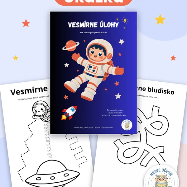 Vesmírne úlohy – pracovný zošit pre predškolákov