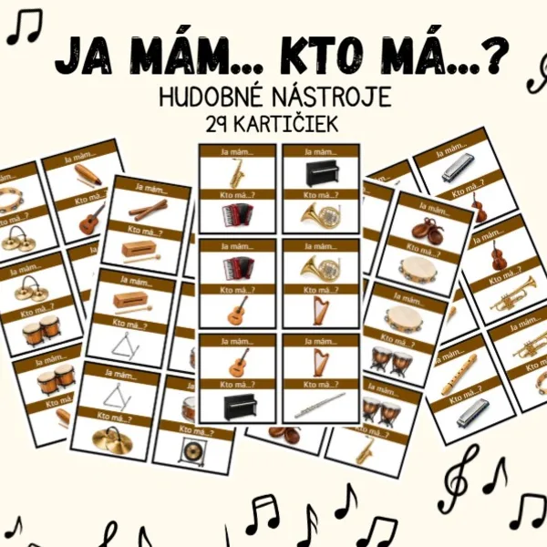 🎵 JA MÁM… KTO MÁ…? – HUDBONÉ NÁSTROJE 🎵
