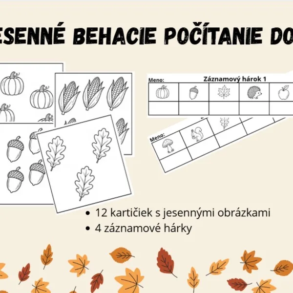 Jesenné behacie počítanie do 6 🍁🍂