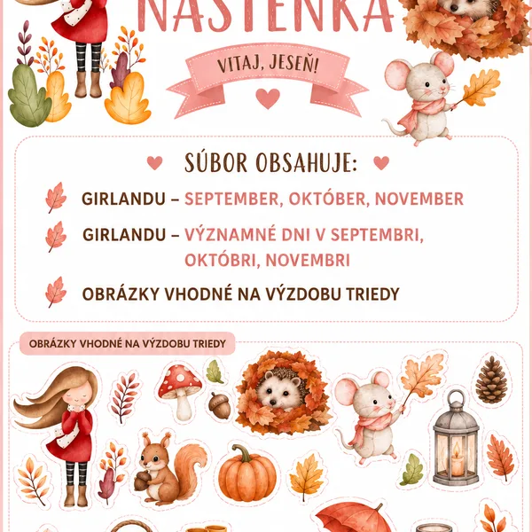 Jeseň - jesenná nástenka
