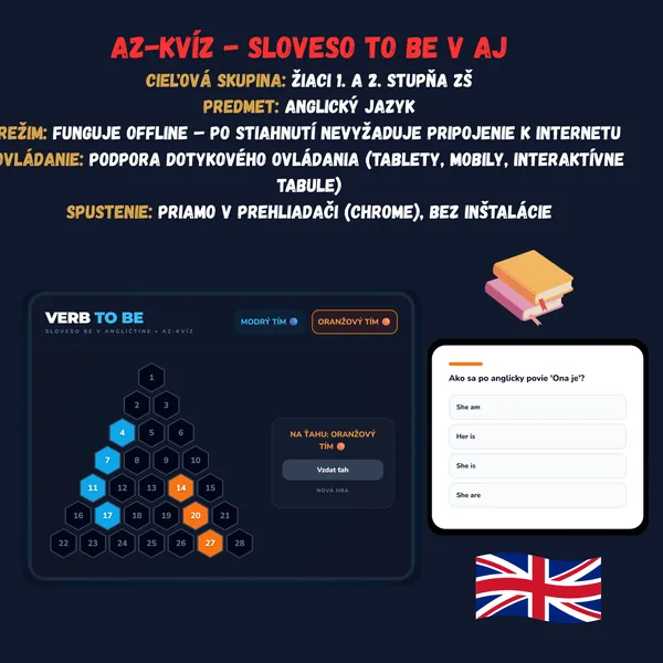 AZ-kvíz - Sloveso TO BE v AJ