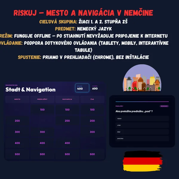 Riskuj – Mesto a navigácia v nemčine
