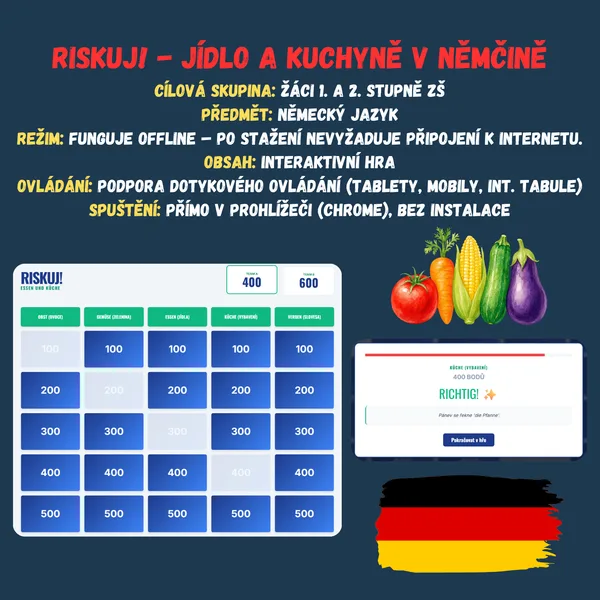 Riskuj! - Jedlo a kuchyňa v nemčine