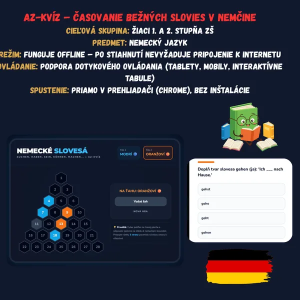 AZ-kvíz – Časovanie bežných slovies v nemčine