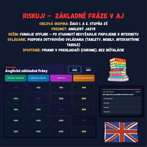 Riskuj! - Anglické základné frázy