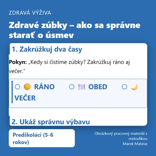 🦷 Zdravé zúbky – 6 aktivít pre čistý úsmev (MŠ)